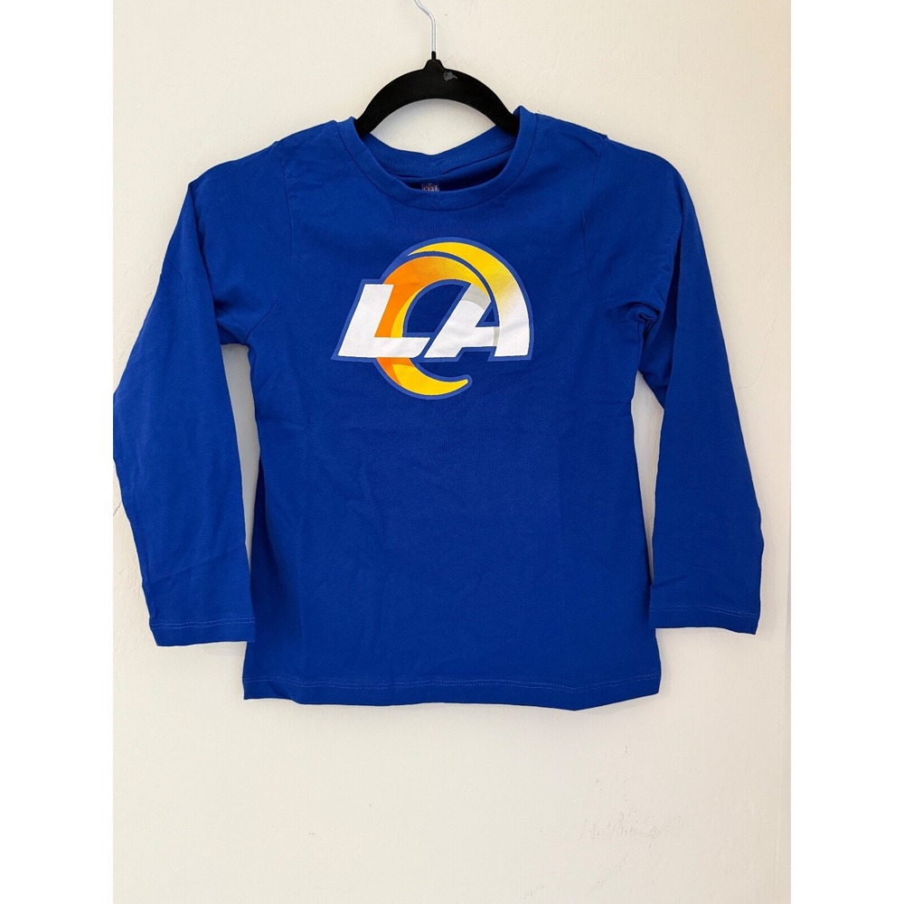 Los Angeles Rams NFL Brand Toddler Large (7) T Shirt Blue Long Sleeve NEW